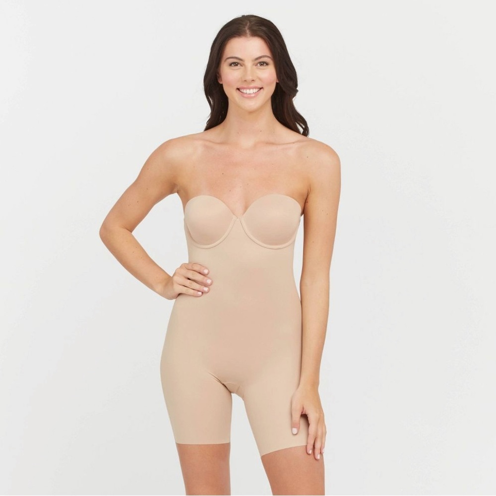 Women's RED HOT by SPANX® Convertible Cupped Mid-Thigh Bodysuit 10173R NWT